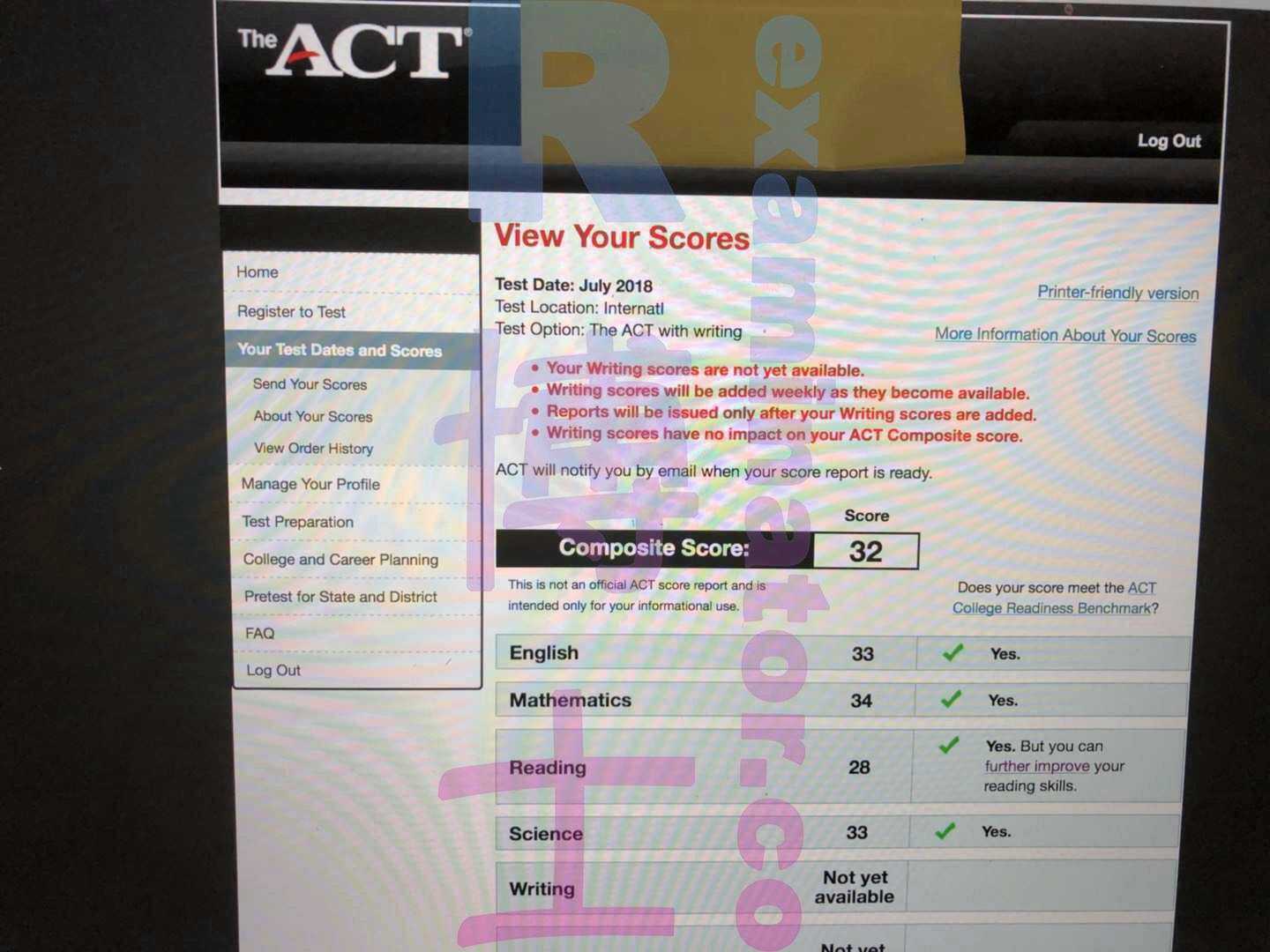 ACT代考保分成功案例#23的与客户对话截图
