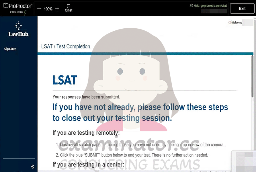 LSAT代考完成考试